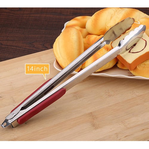 Sagit Silicone Non-SlipTongs For Cooking, Steel Table Tongs For