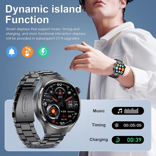 Cheap 2023 NFC Smart Watch Men GT4 Pro 390*390 HD Screen Heart Rate  Bluetooth Call IP68 Waterproof SmartWatch For Huawei Xiaomi+Box