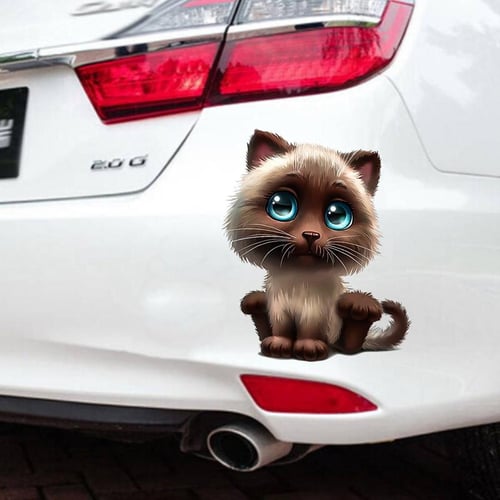 Funny Car Body Sticker Cute 3D Cat Cartoon Widow Car Stickers - buy Funny  Car Body Sticker Cute 3D Cat Cartoon Widow Car Stickers: prices, reviews