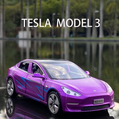 1:24 Tesla Model Y Model 3 Tesla Model S Alloy Die Cast Toy Car