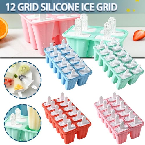 2pcs Silicone Popsicle Molds With Cover Homemade Easy Release Ice