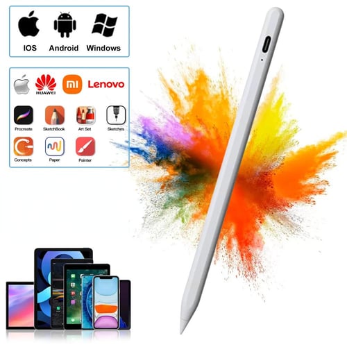 For Apple Pencil,For Samsung Huawei Xiaomi OPPO Vivo Smartphone Microsoft  Surface Tablet Stylus Pen For iPad Pencil Android Pen Colors: white