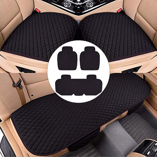 Universal Size Anti-slip Car Seat Cover Car Seat Front Seat Protector  Cushion Linen Fabric Car Accessories No Backrest