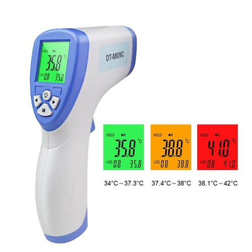 Lcd Digital Non-contact Ir Infrared Thermometer Forehead Body Temperature  Meter