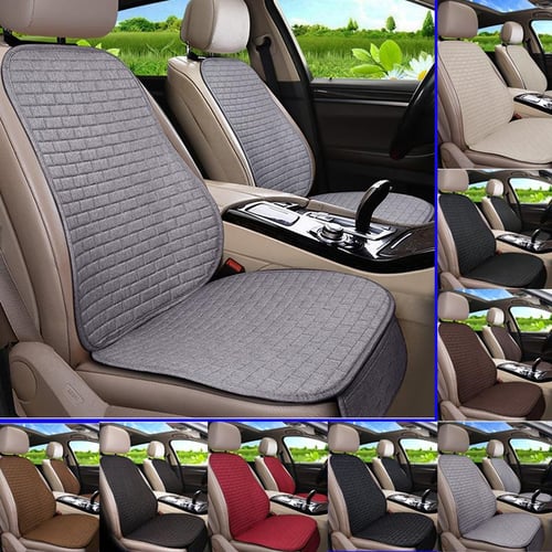 2pcs Front & Rear Coffee-colored Car Seat Cushion Set