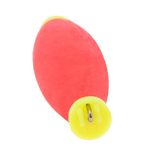 10pcs EVA Foam Red Snap on Floats Oval Fishing Bobber for Fly Sea