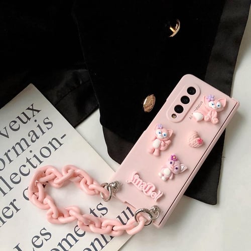 Fashion Bracelet Chain Bear Holder Phone case For Samsung Galaxy Z