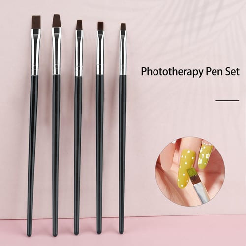 5PCS Nail Art Liner Brushes Hand Painted Brush Acrylic UV Gel Colours  Paints Builder Drawing Pen DIY Manicure Design Accessories