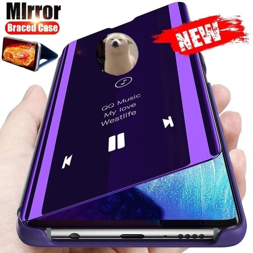 For OnePlus Nord 2 2T 5G N200 10T 9 8T Smart Leather Flip View Mirror Case  Cover