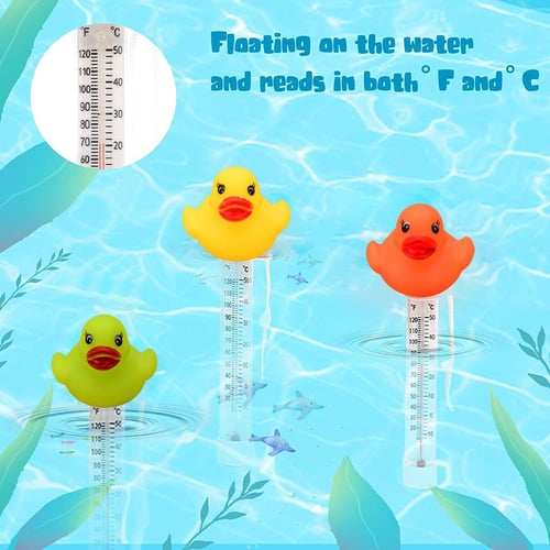 Floating Pool Thermometer, Large Size Easy Read for Water Temperature,  Shatter Resistant with String for Outdoor and Indoor Swimming Pools and Spas
