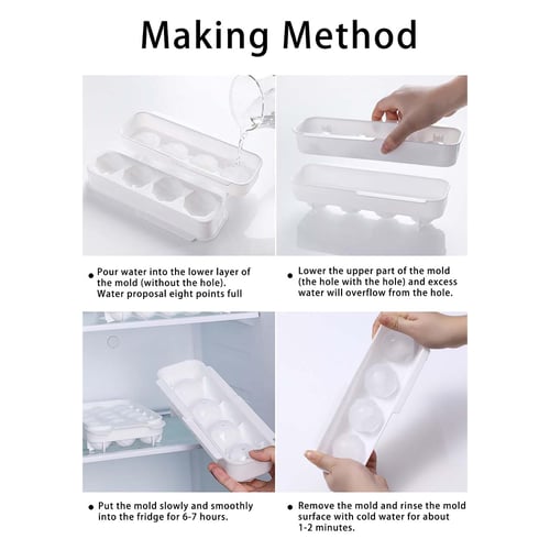 Free Reusable Ice Cube Trays Sphere Ice Ball Maker with Lid and Large Round  Ice Cube Molds for Whiskey - China 6-Cell Spherical Ice Tray and Hockey Mold  Ice Cube Tray price