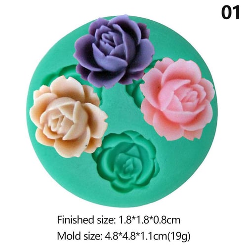 Mini Flowers Series Silicone Mold DIY Handmade Fondant Cake Baking