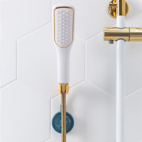 360° Shower Head Holder Adjustable Wall-mounted Shower Bracket Punch-free  Handheld Showerhead Shower Stand Bathroom Accessories