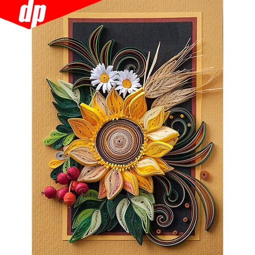 Huacan 5d Diy Diamond Painting Mosaic Easter Egg Full Square/round Mosaic  Embroidery Tulip Flower Crystal Wall Art