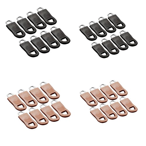 6 Pieces Zipper Pull Tab Replacement Zipper Metal Puller Slider