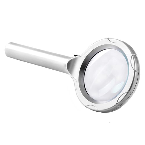 3X 45X Handheld Reading Magnifier Illuminated With 2 LED