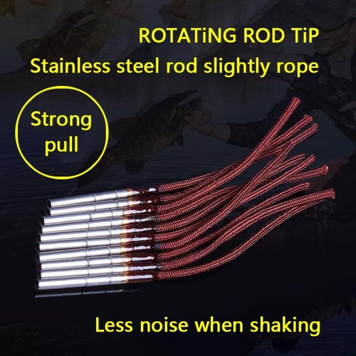 Stainless 5~10Pcs Fishing Rod Pole Guide Tip Top Ring Eye 1.2mm~2.0mm Repair  Kit