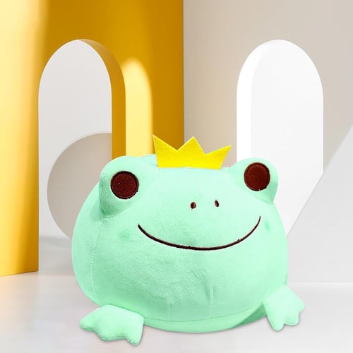 Cartoon Frog Plush Toy Cute Green Frog Plushies Ornament Soft