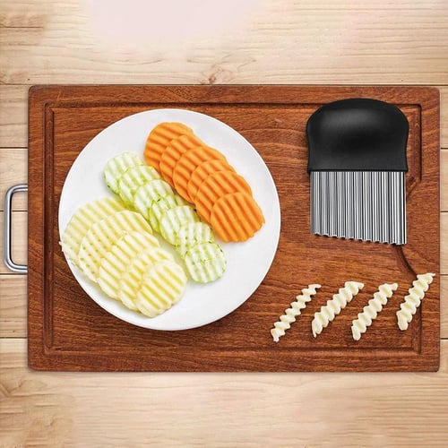 French Stainless Steel Wave Knife Professional Potato Cutter Corrugated  Knife Potato Ripple Knife