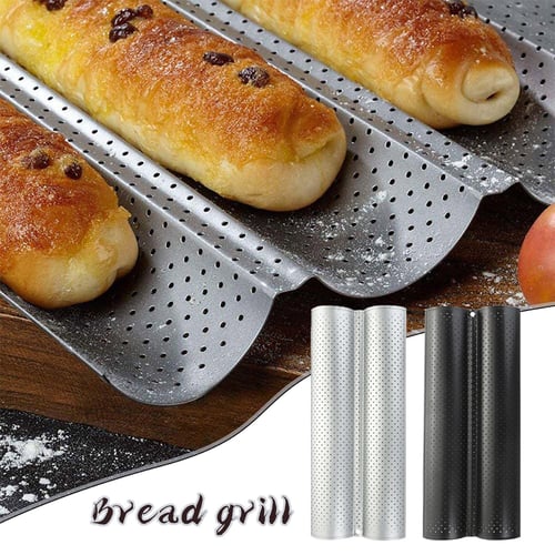 4 Grids Food Grade Baguettes Baking Tray Silicone Anti-scalding