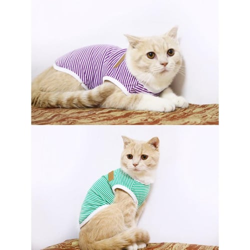 Stripe Pet Vest Breathable Summer Cotton Sleeveless Cat T-Shirt Clothes