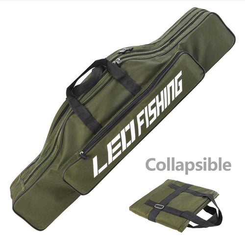 Double Layer Large Capacity Collapsible Fishing Rod Bags Oxford