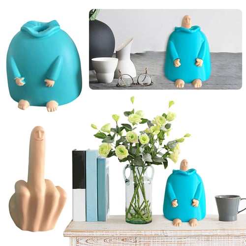 Funny Middle Finger Duck Decoration Resin Craft Desktop Cute