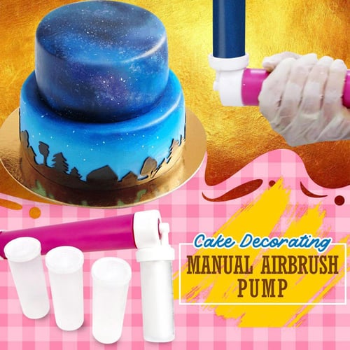 Manual Airbrush For Cake Decorating Coloring Baking Decoration Tools Cake  Pastry Dusting Spray Tube Color Duster