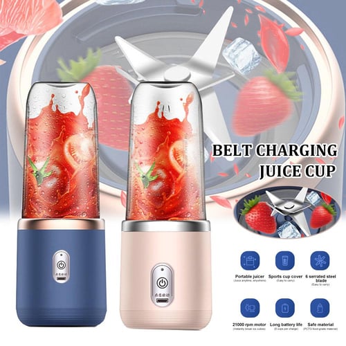 Cheap 400ml Portable Electric Juicer Fruit Juice Cup USB Rechargeable  Automatic Small Fruit Squeezer Food Mixer Ice Crusher Portable Juicer  Machine