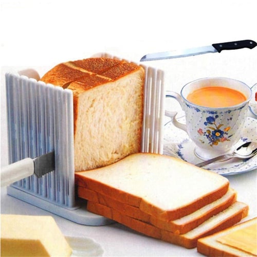 Foldable Bread Slicer Layers Toast Slicing Machine Adjustable 3