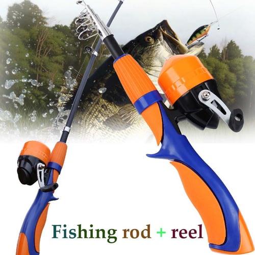 Fishing Set Telescopic Fishing Rod Mini +fishing Reel Buttle