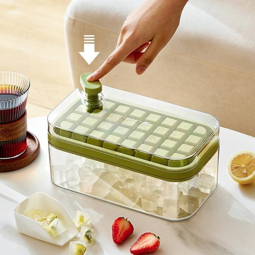 Cheap PDTO 54Pcs Silicone Ice Cube Tray with Lid and Bin 2 Trays Ice Cube  Molds for Freezer