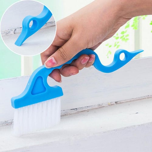Hard-Bristled Crevice Cleaning Brush,Crevice Gap Cleaning Brush Tool,  Hand-Held Groove Cleaning Brush for Window Rails, Bathroom, Kitchen (Color  