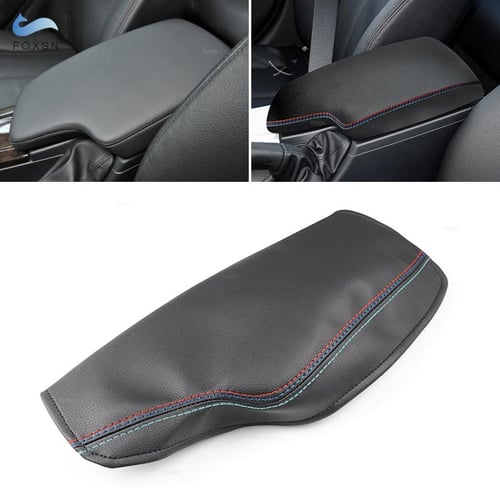 Black Leatherette Center Console Armrest for VW Polo 2009-2017