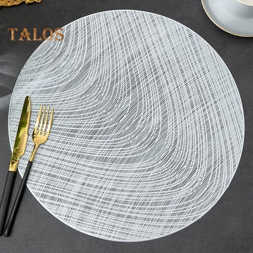 Transparent Dinner Table Placemat Heat Resistant Easy to Clean  Scratch-resistant Reusable Protective Placemats