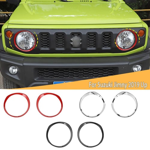 Chrome ABS Front Headlight Lamp Ring Trim For Suzuki Jimny 2019