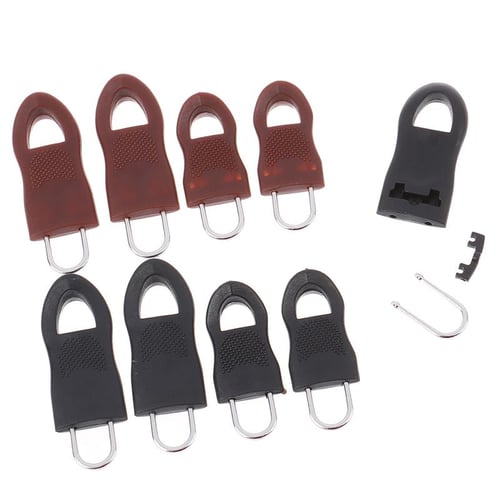 5pcs Metal Replacement Detachable Zipper Puller, Detachable Metal Zipper,  Replacement Bag Shoes Clothes Pull Lock Pull Head, DIY Craft Zipper Head  Sewing Accessories For Small Hole, For Bag Coat Down Jacket, Suitcase