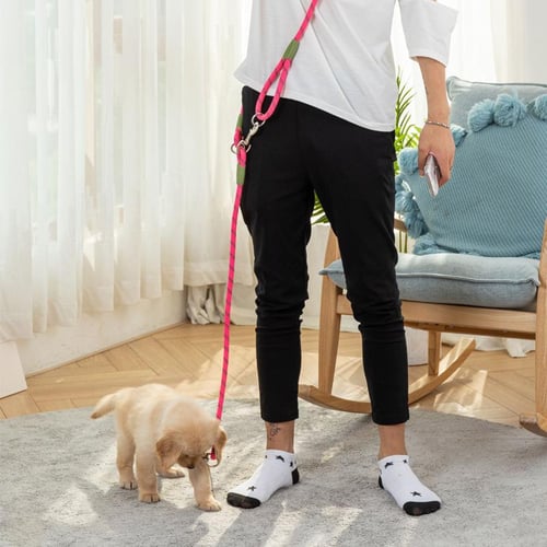 Reflective Nylon Braided Traction Rope Lead Dog Leash Walk Running