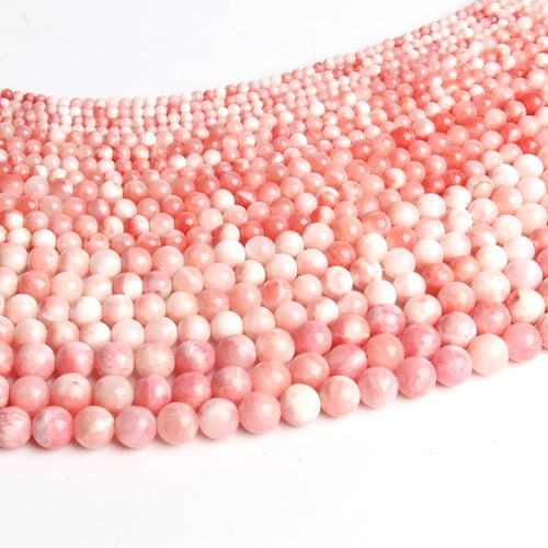 Pink Persian Jade 6mm Natural Gemstone Beads Pink White Beads For Bracelets