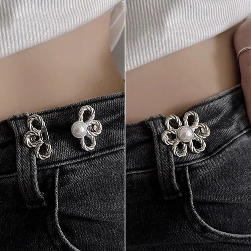 Metal Jeans Button Extender Free Sewing Adjustable Pants Waist