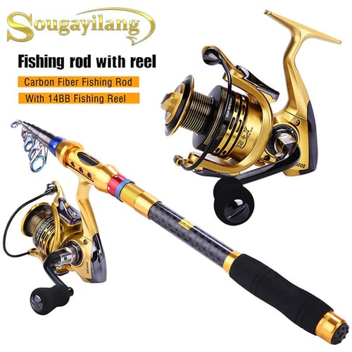Sougayilang Fishing Rod and Spinning Reel Combos for Sea Boating
