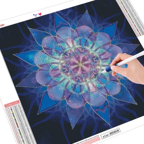 Cheap 5d Diamond Painting Religious Mandala DIY Diamond Embroidery Cross  Stitch Flower Home Decor Art Needlework