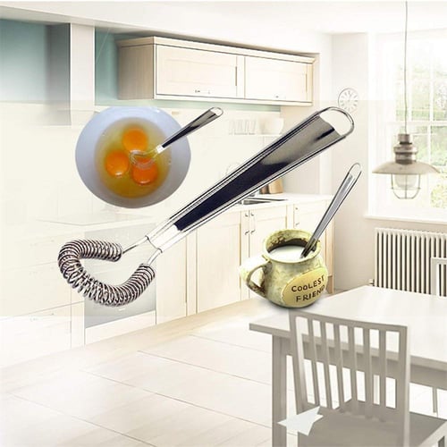 1Pc Stainless Steel Spring Coil Whisk Wire Whip Cream Egg Beater Gravy  Cream Hand Mixer Kitchen Tool Accessories For Mixing, Blending, Beating,  Stirring, Cooking 