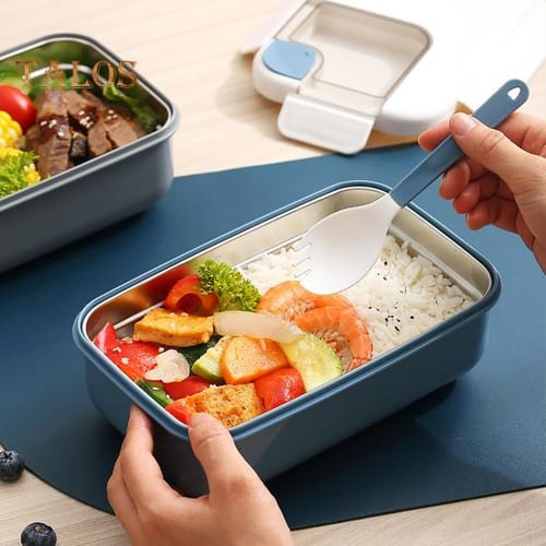 2.05/2.15L Leak-Proof Lunch Box with Grid Design Spacious and Convenient  Food Container for Home, Office, or School 