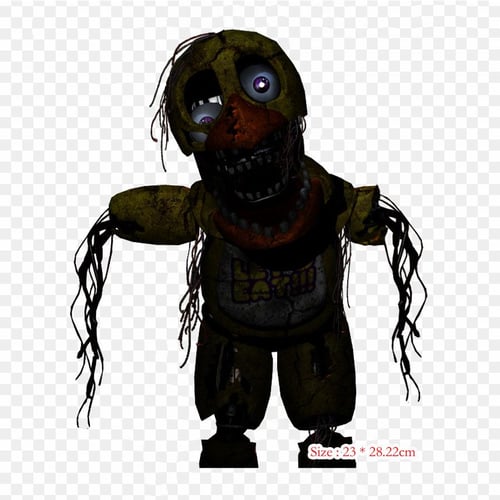 Fnaf Withered Chica Full Body Five Nights At Freddy's 2 Fnaf World Iron-on  Transfers For Clothing Tshirt Bag Heat Transfer Stickers Iron On Patches
