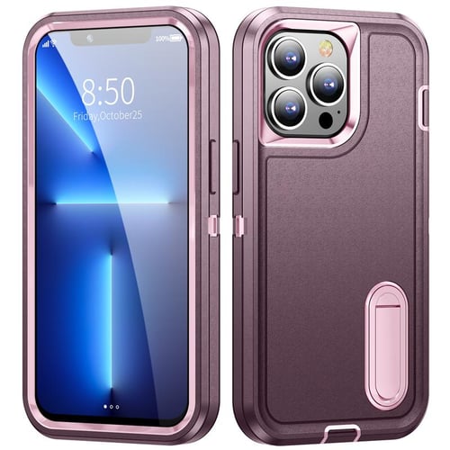 Luxury Aluminum Phone Case for iPone 13 Mini 14 Pro Max Matte Acrylic  Shockproof Armor Cover for iPhone 12 13 Pro Max,Purple,for iPhone 12 :  : Electronics