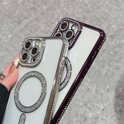 Luxury Diamond Mag Safe Magnetic Clear Case Cover For iPhone 14 Pro Max 13  12 11