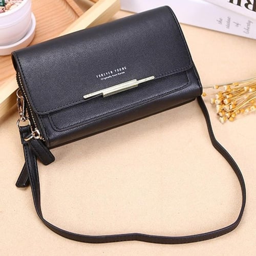 Women's Fashion Large-capacity Multi-function Shoulder Messenger Wallet  Medium and Long Clutch Bag Casual Simple Coin Purse