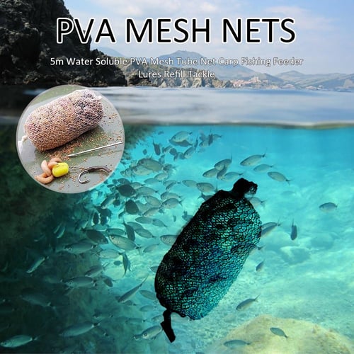 AU 5m Water Dissolving PVA Mesh Tube Net for Carp Fishing Feeder