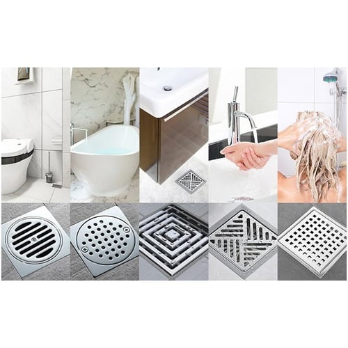 15 Pack Disposable Shower Drain Hair Catcher Waterproof Shower Drain Mesh  Sticker Hair Traps Stopper for Kitchen Bathroom Bathtub